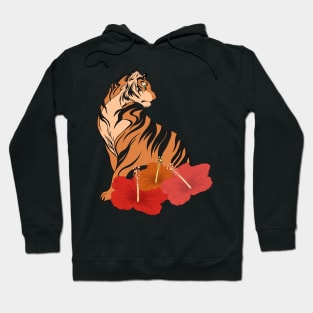 tiger hibiscus Hoodie